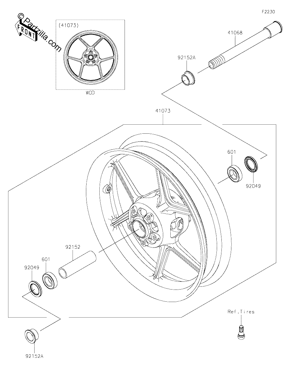 Diagrama de FRONT WHEEL