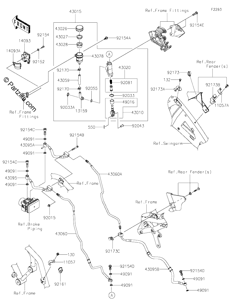 Diagrama de REAR MASTER CYLINDER
