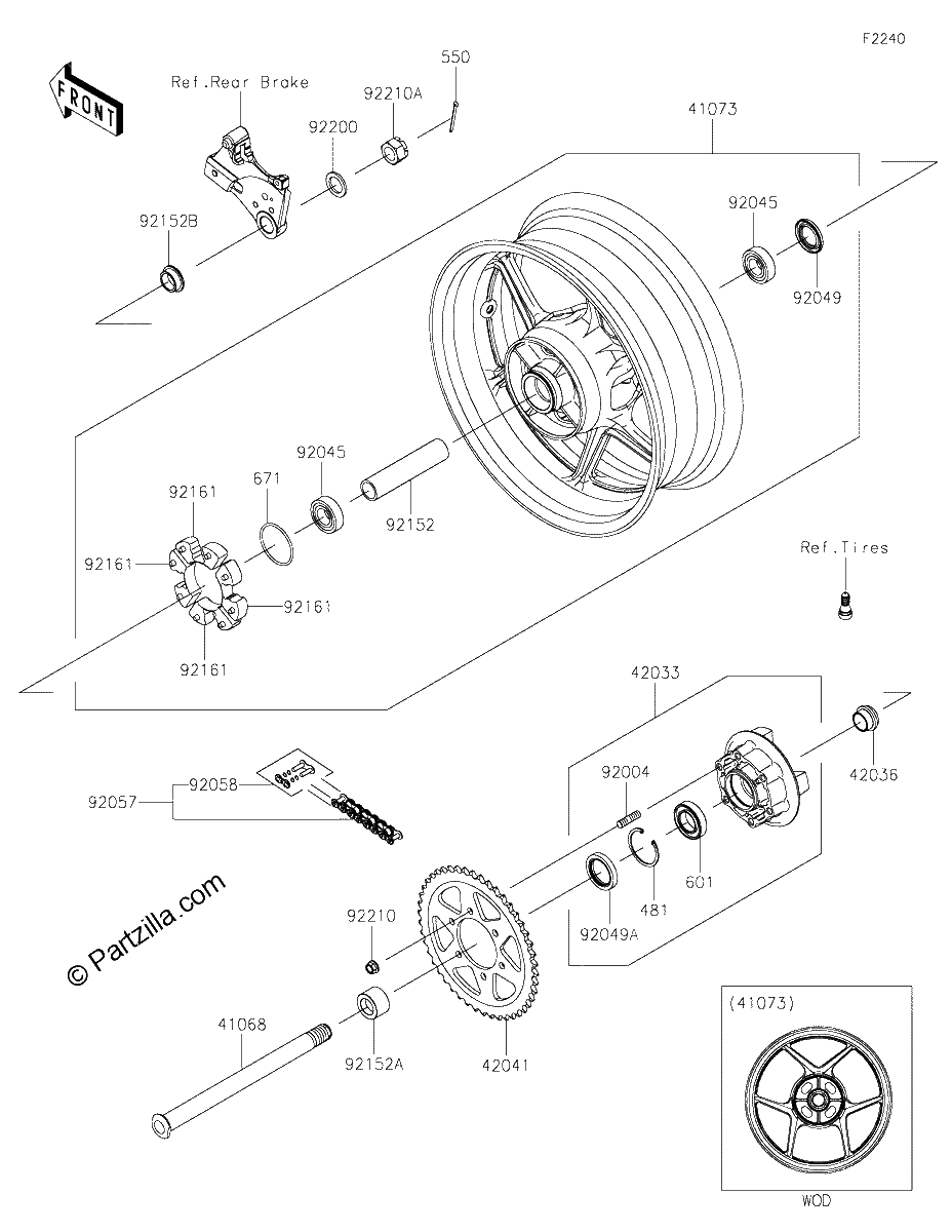 Diagrama de REAR WHEEL CHAIN