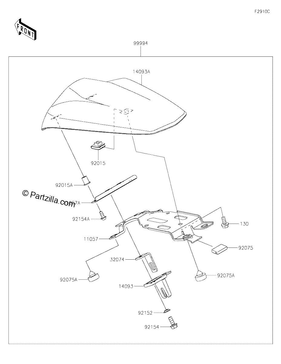 Diagrama de ACCESSORY PILLION SEAT COVER