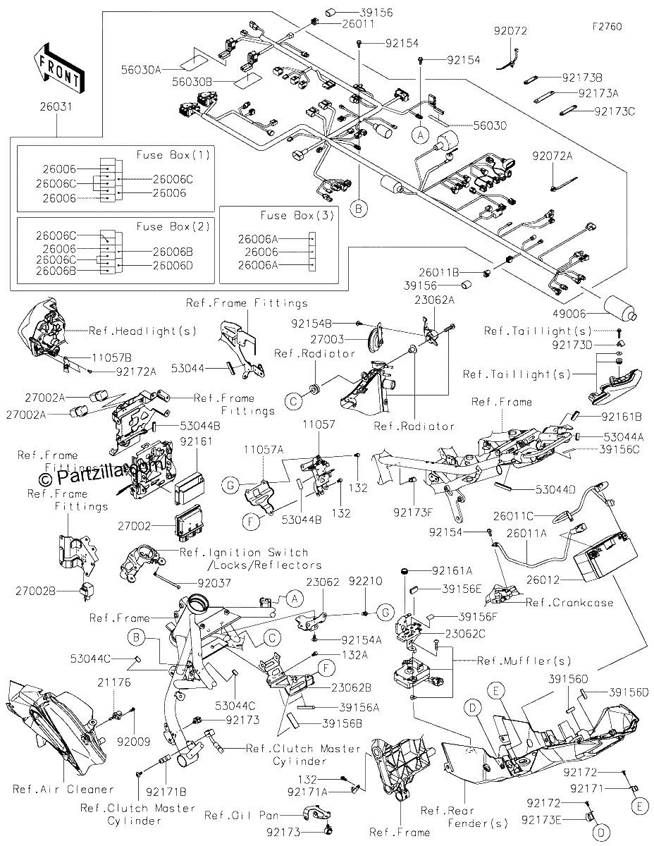 Diagrama de CHASSIS ELECTRICAL EQUIPMENT US