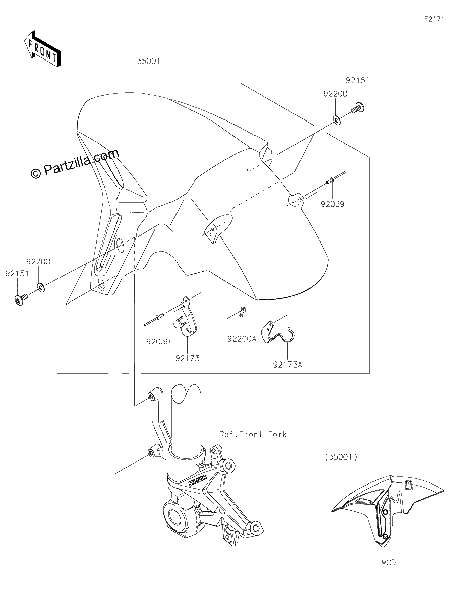 Diagrama de FRONT FENDER S