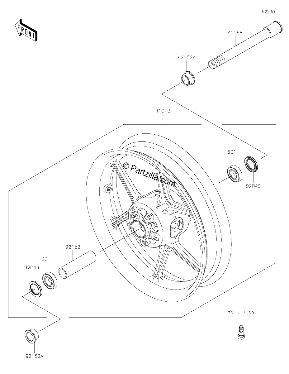 Diagrama de FRONT WHEEL