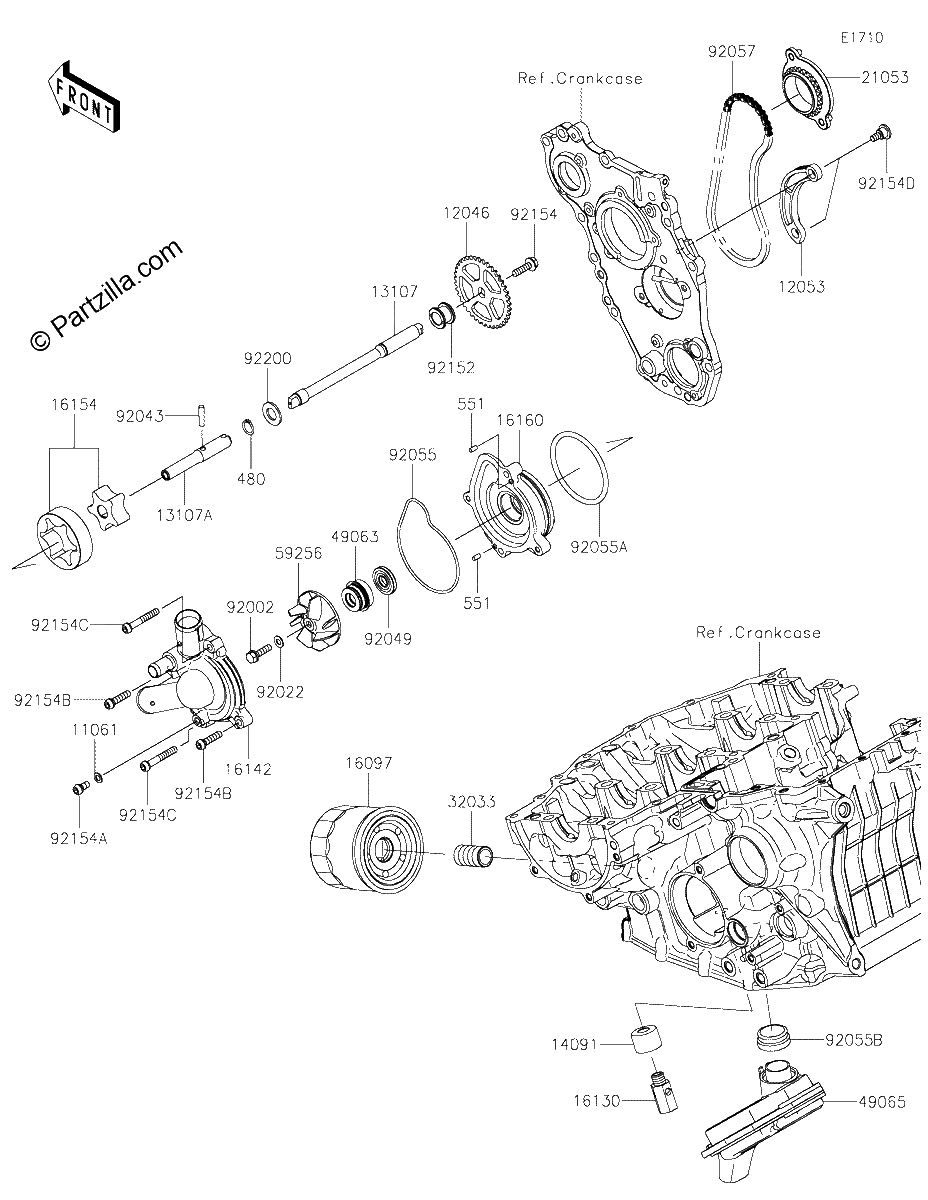 Diagrama de OIL PUMP OIL FILTER