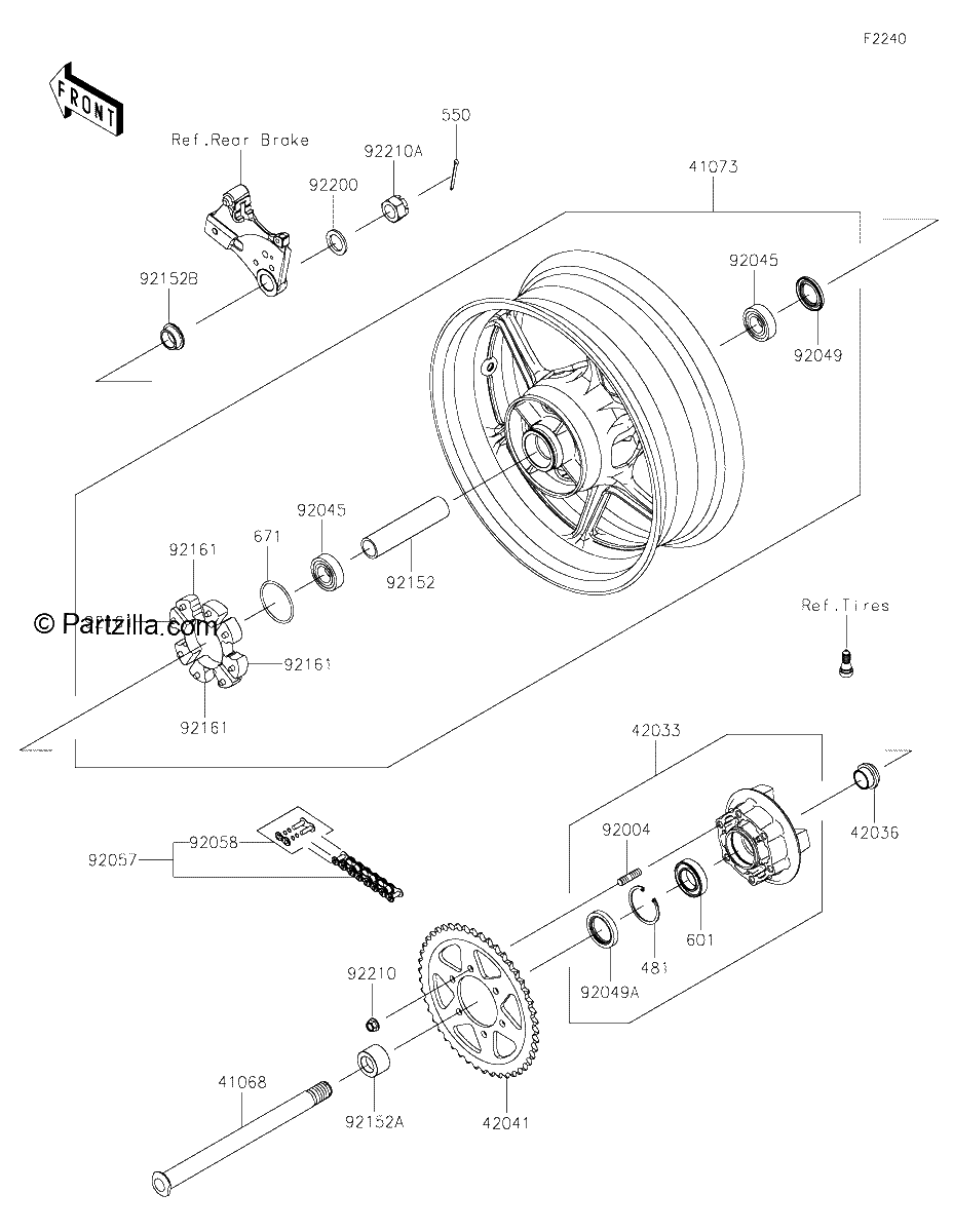 Diagrama de REAR WHEEL CHAIN