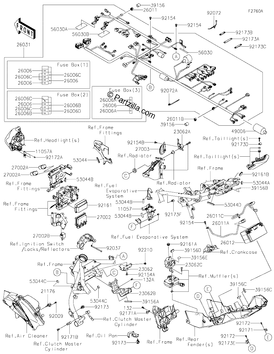 Diagrama de CHASSIS ELECTRICAL EQUIPMENT CA