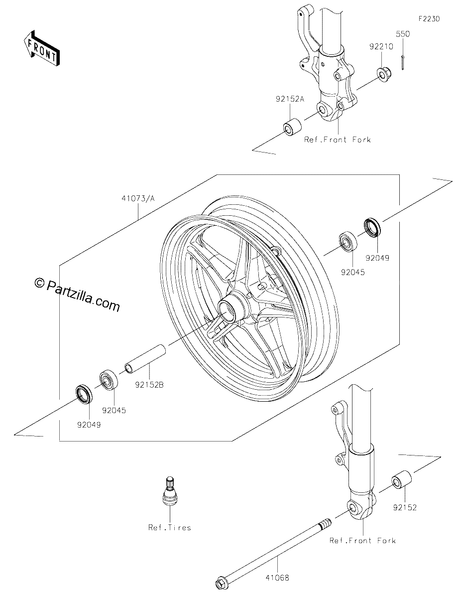 Diagrama de FRONT WHEEL