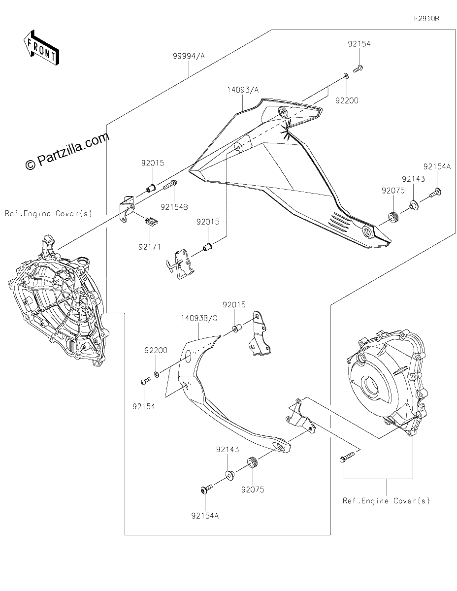 Diagrama de ACCESSORY LOWER COWLING