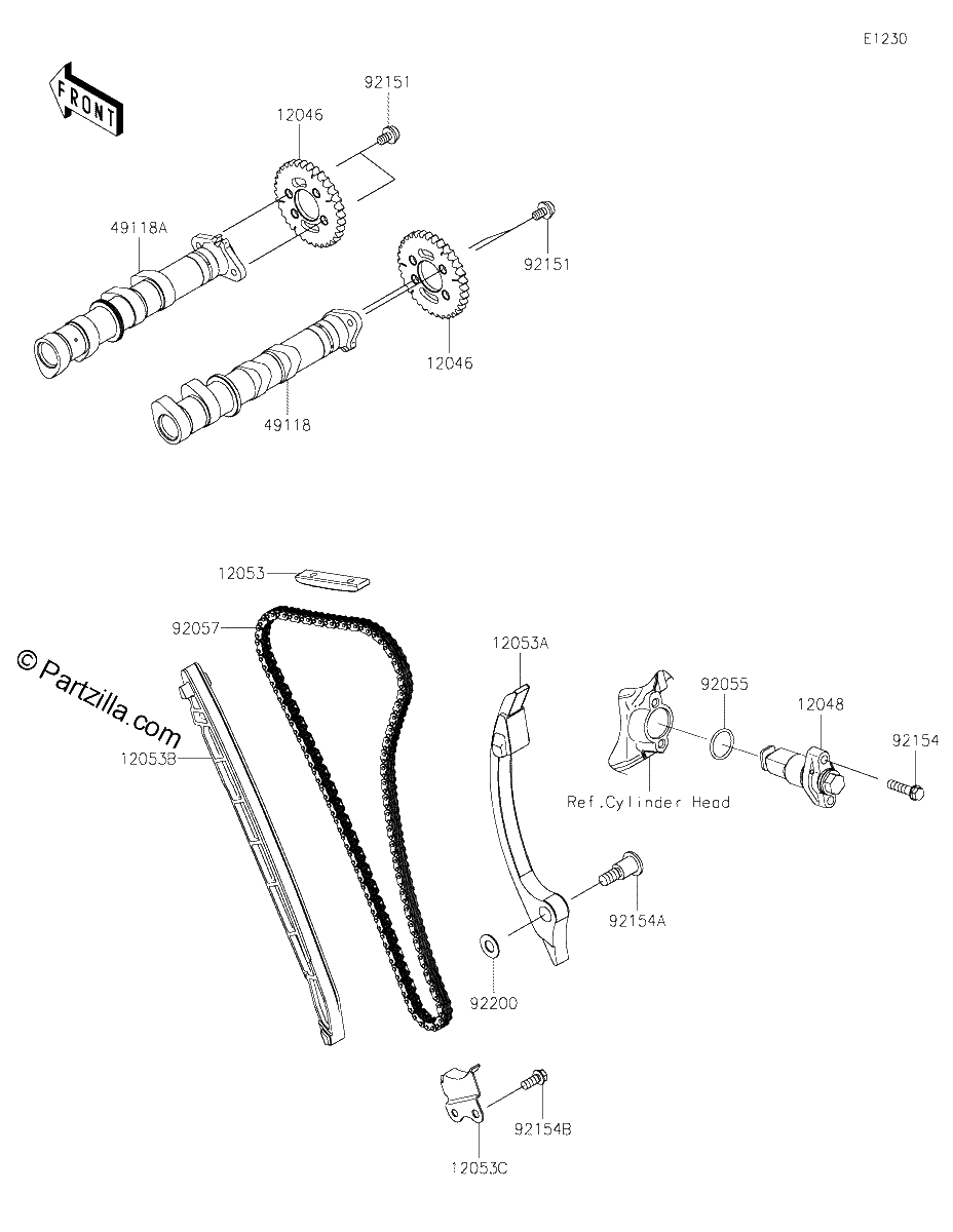 Diagrama de CAMSHAFT S TENSIONER