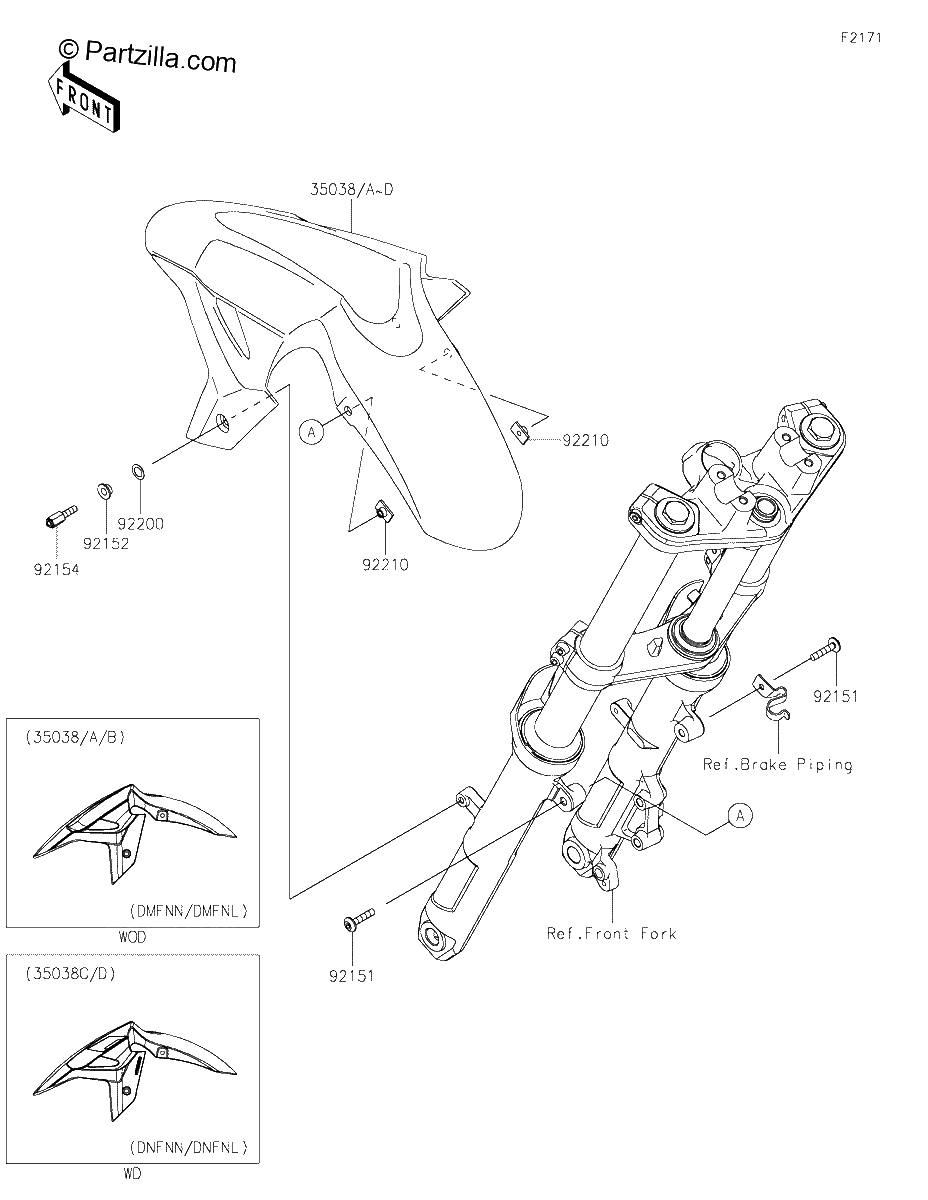 Diagrama de FRONT FENDER S