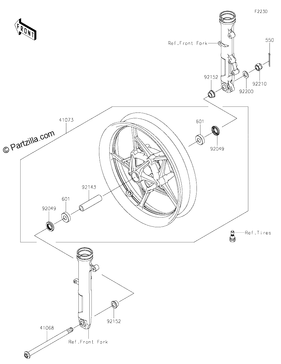 Diagrama de FRONT WHEEL