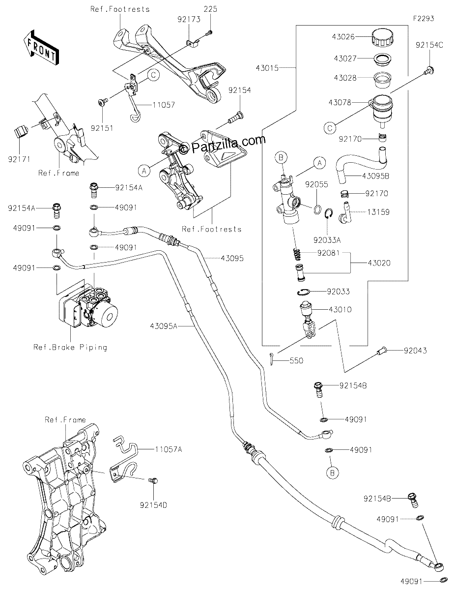 Diagrama de REAR MASTER CYLINDER
