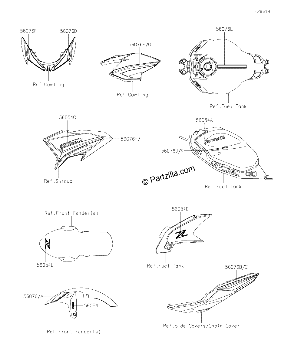 Diagrama de DECALS M S BLACK KMFAN CN