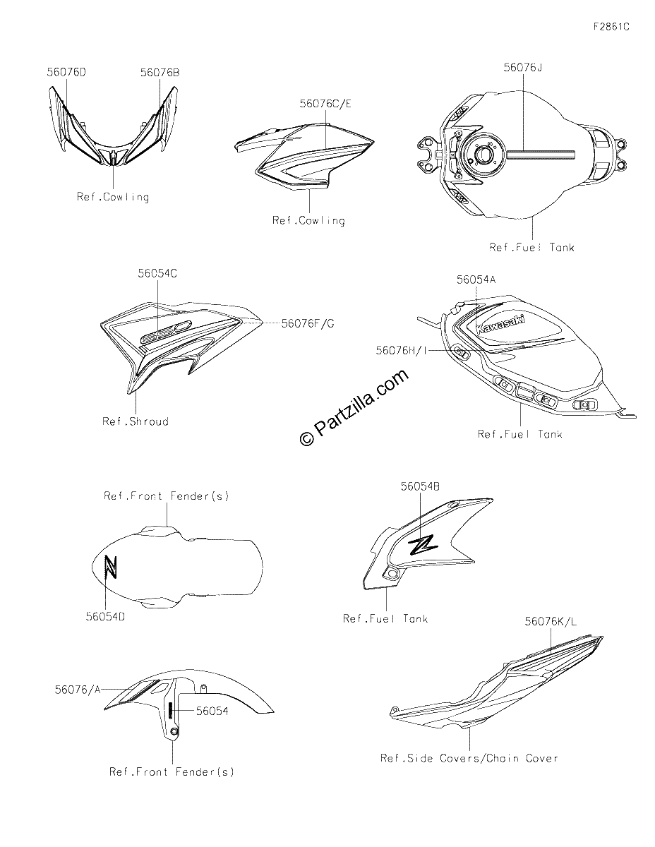 Diagrama de DECALS WHITE KMFAN KMFAL