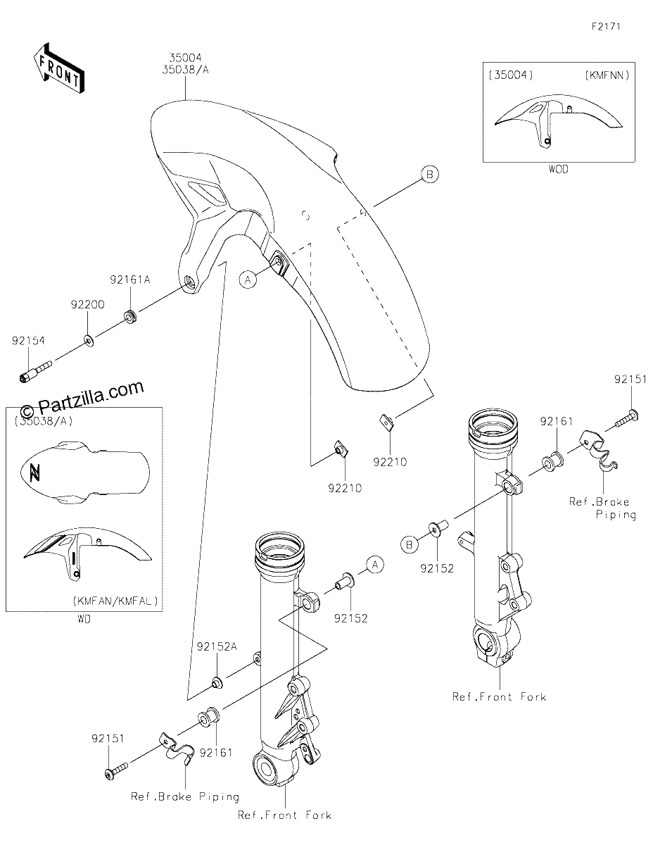 Diagrama de FRONT FENDER S