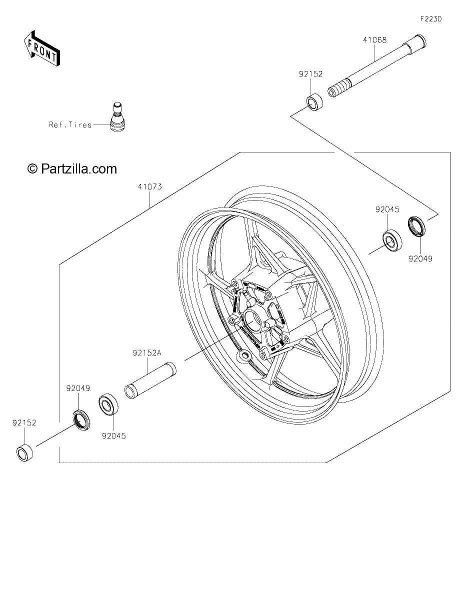 Diagrama de FRONT WHEEL