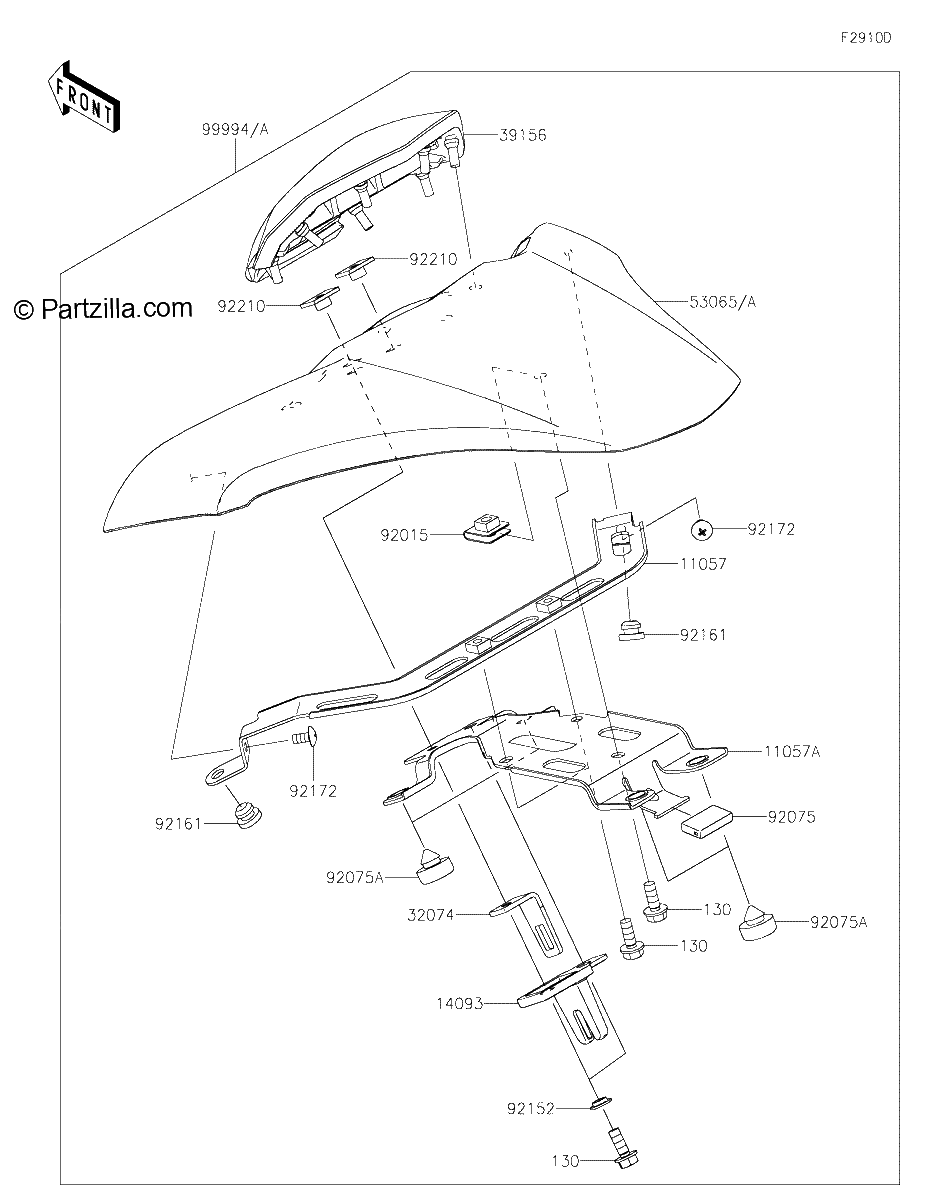 Diagrama de ACCESSORY PILLION SEAT COVER