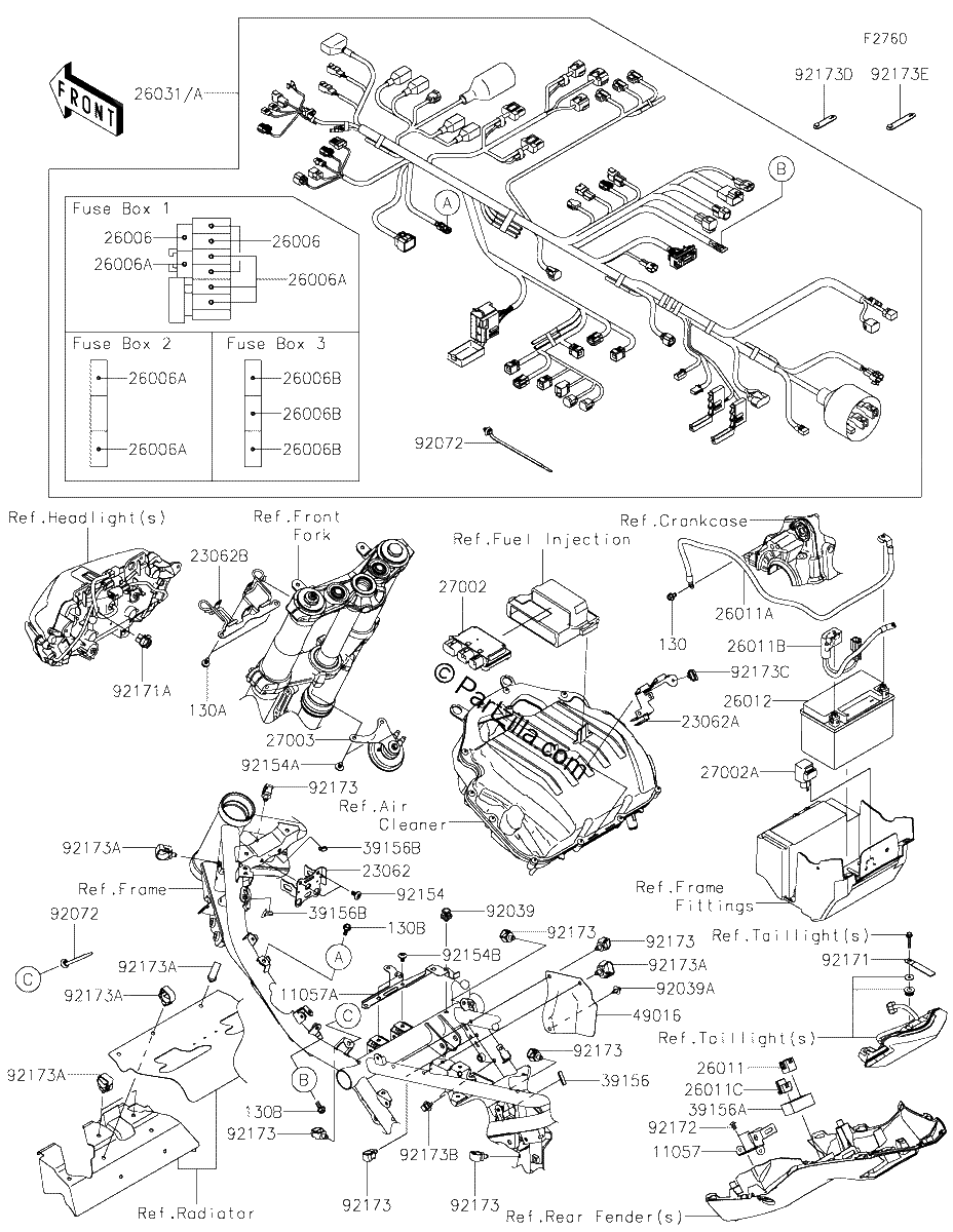 Diagrama de CHASSIS ELECTRICAL EQUIPMENT