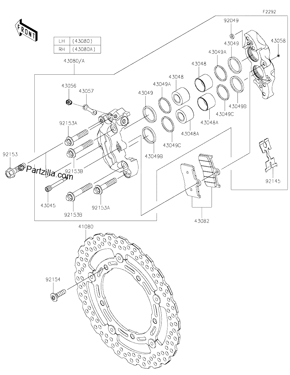 Diagrama de FRONT BRAKE