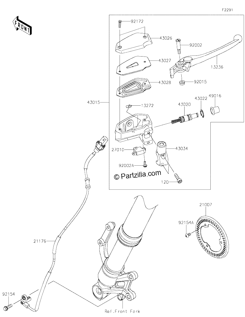 Diagrama de FRONT MASTER CYLINDER