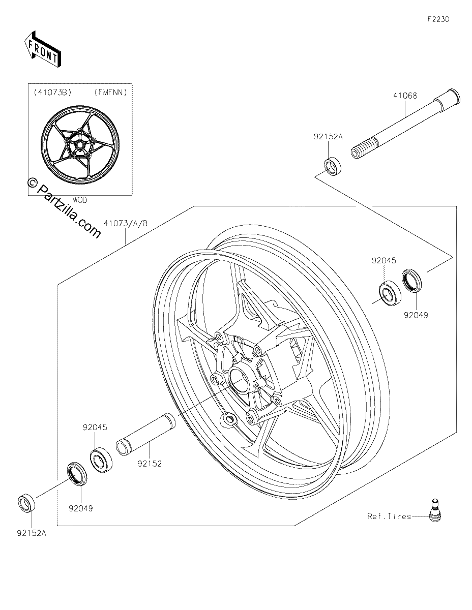 Diagrama de FRONT WHEEL