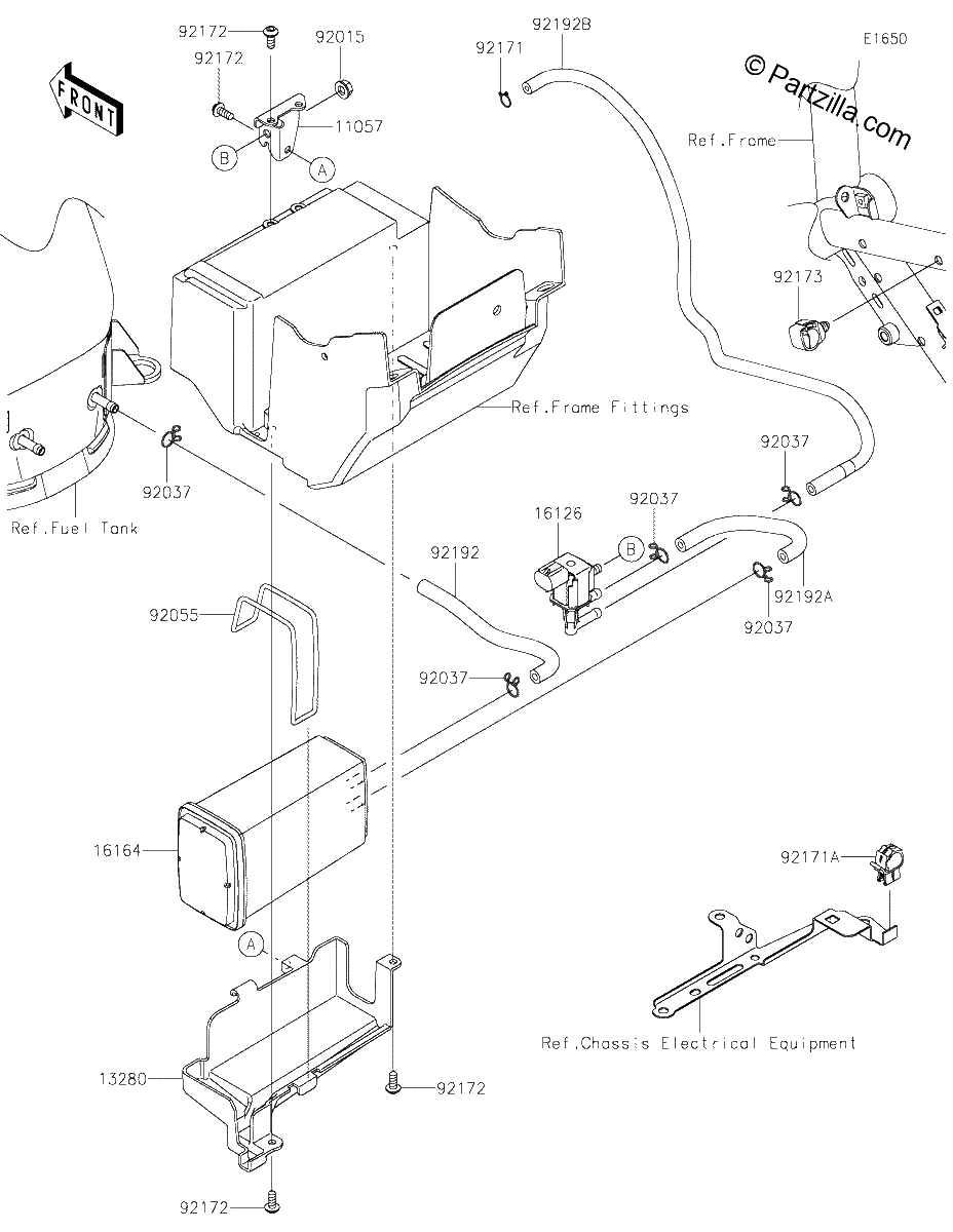Diagrama de FUEL EVAPORATIVE SYSTEM CA