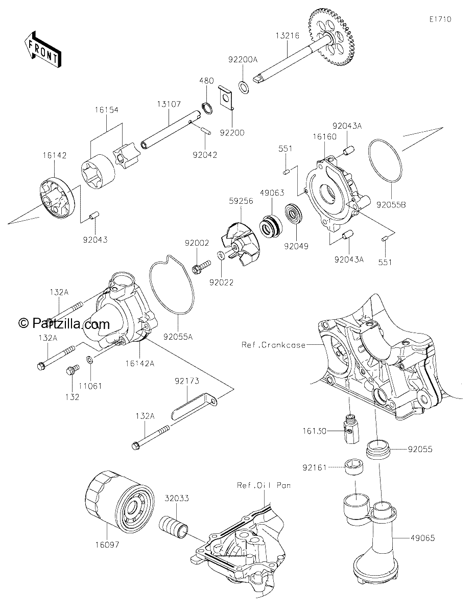 Diagrama de OIL PUMP OIL FILTER