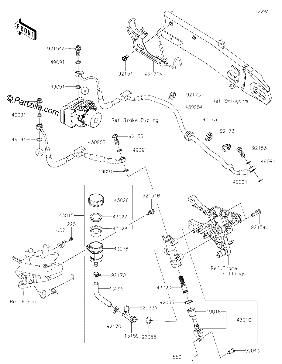Diagrama de REAR MASTER CYLINDER
