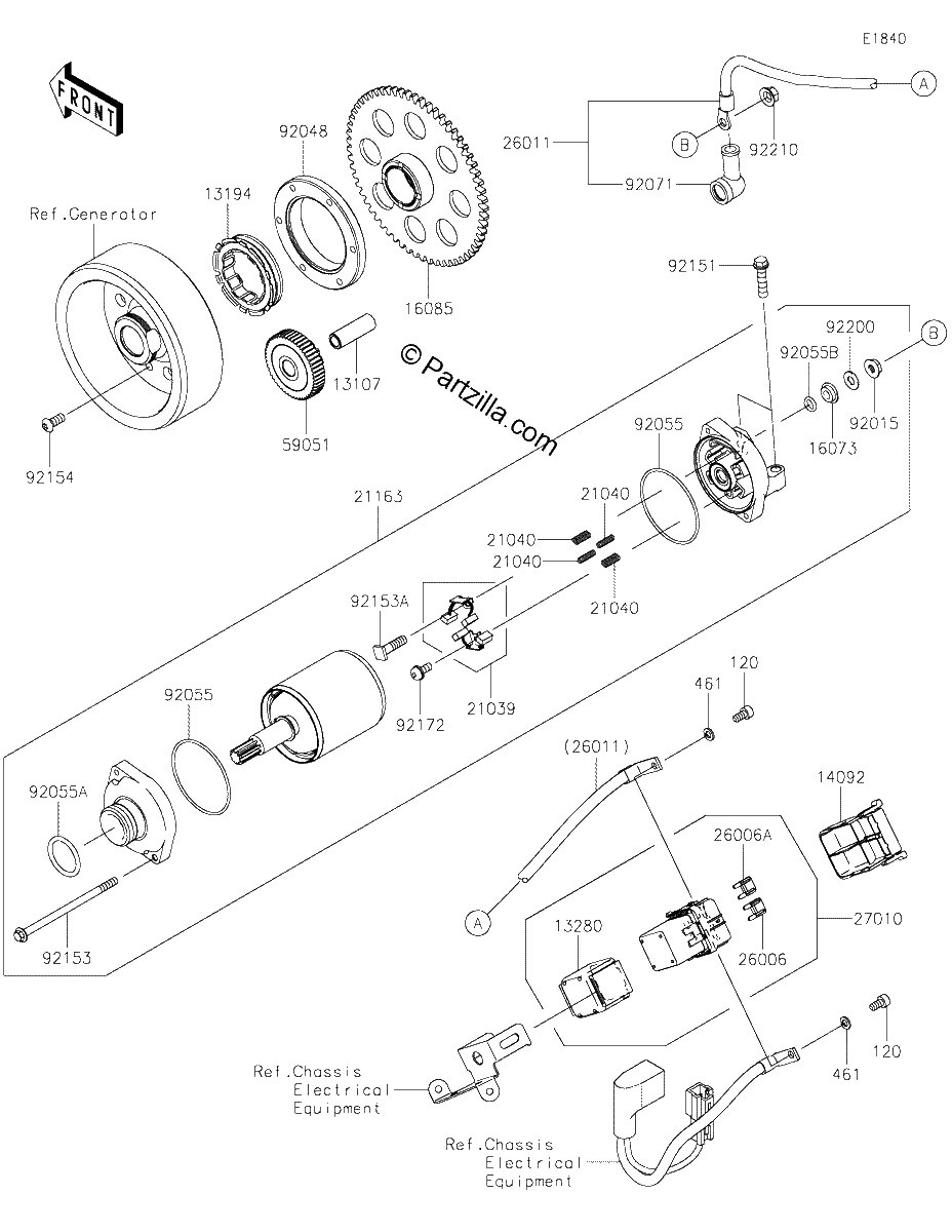 Diagrama de STARTER MOTOR