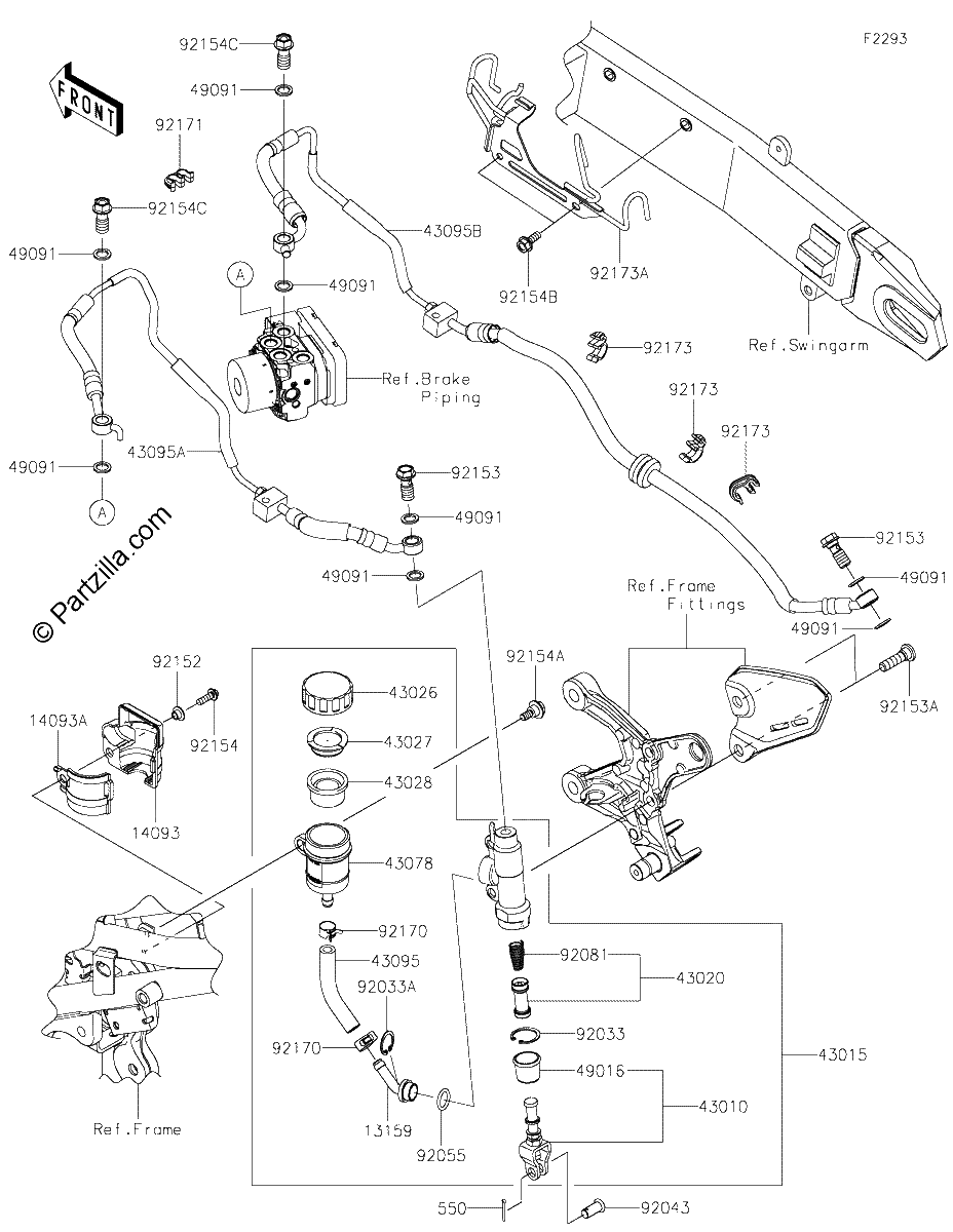Diagrama de REAR MASTER CYLINDER