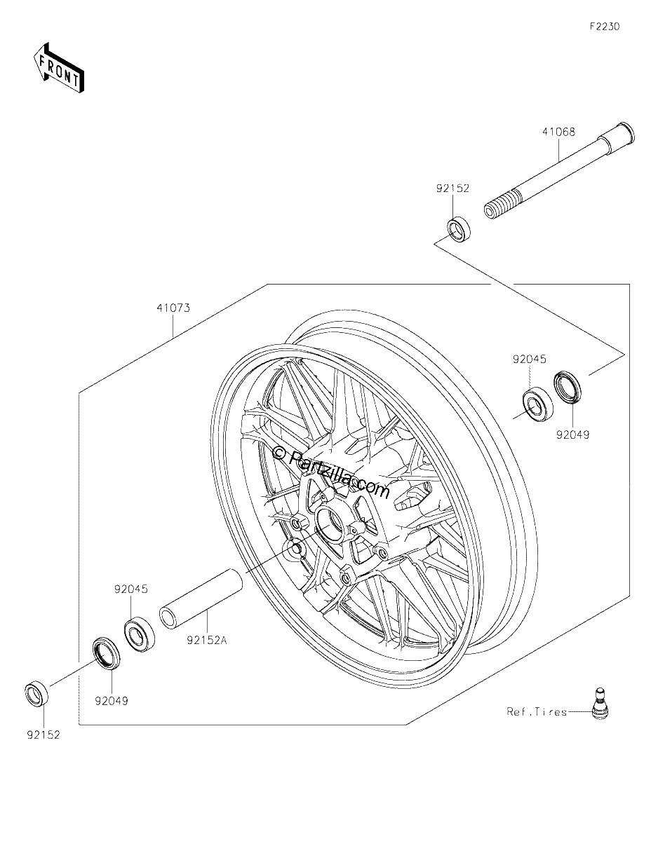 Diagrama de FRONT WHEEL