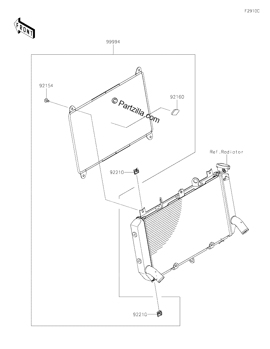 Diagrama de ACCESSORY RADIATOR GUARD