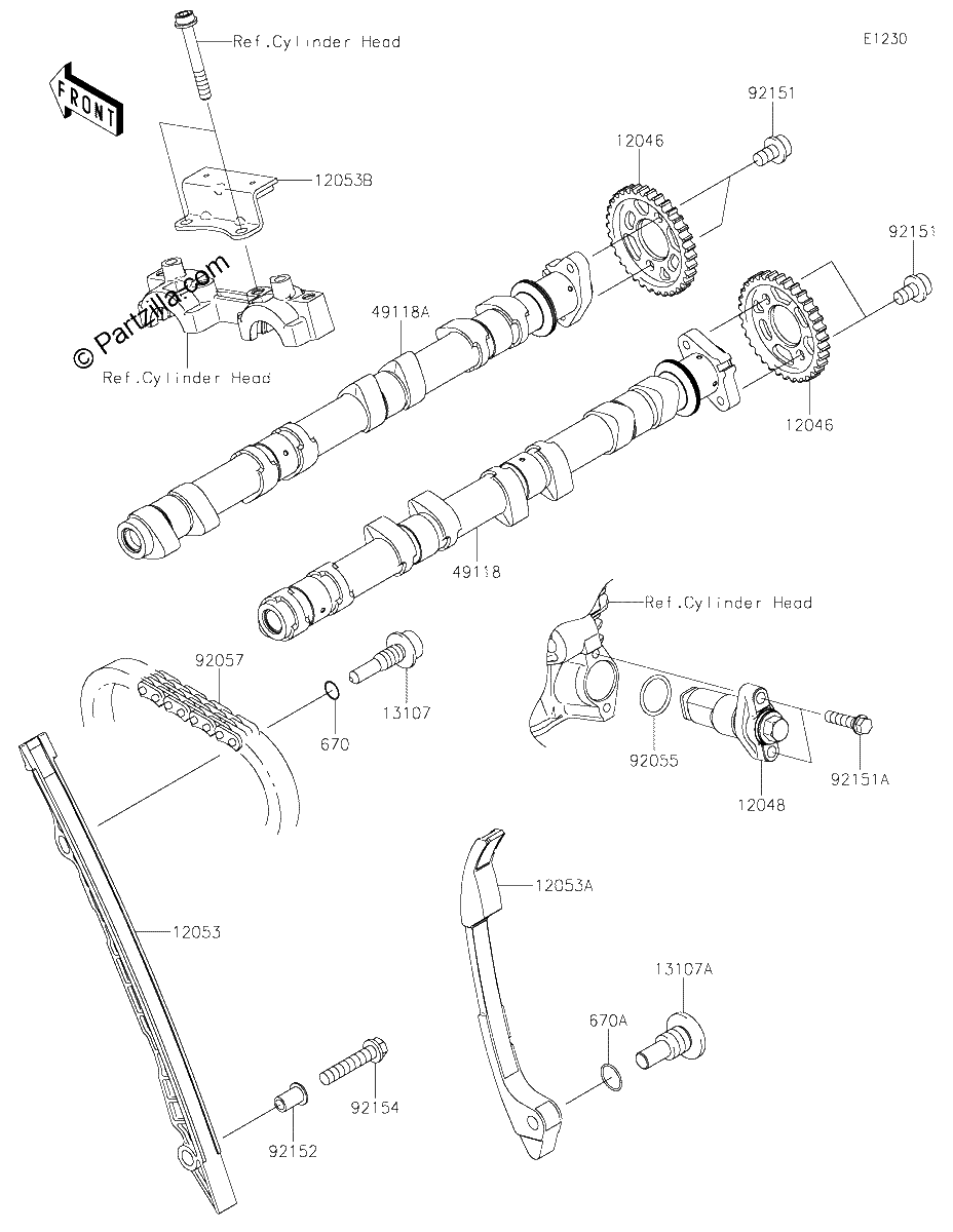 Diagrama de CAMSHAFT S TENSIONER
