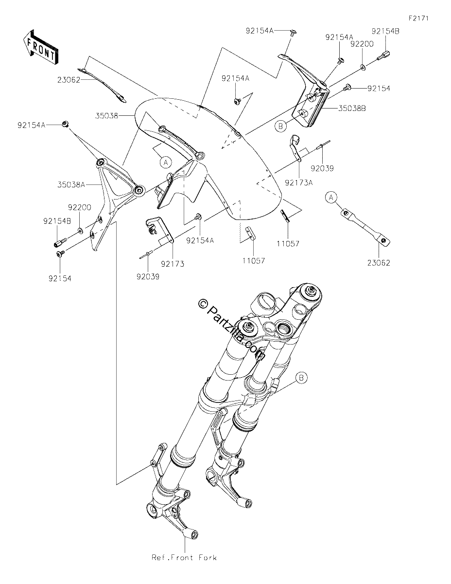 Diagrama de FRONT FENDER S