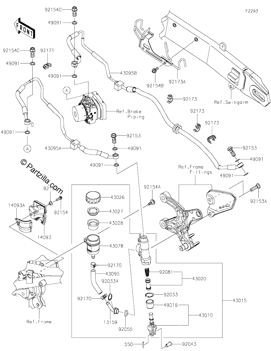 Diagrama de REAR MASTER CYLINDER