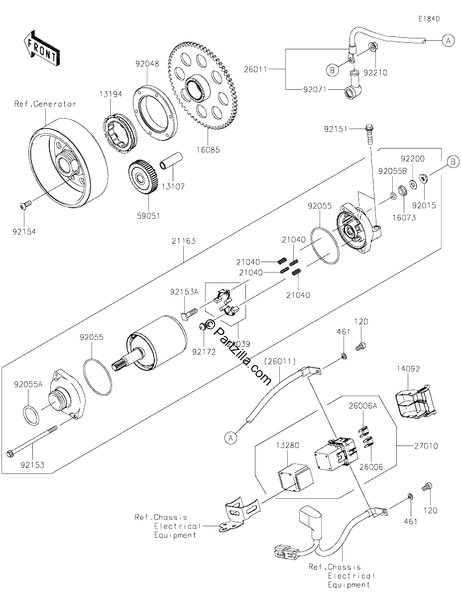 Diagrama de STARTER MOTOR