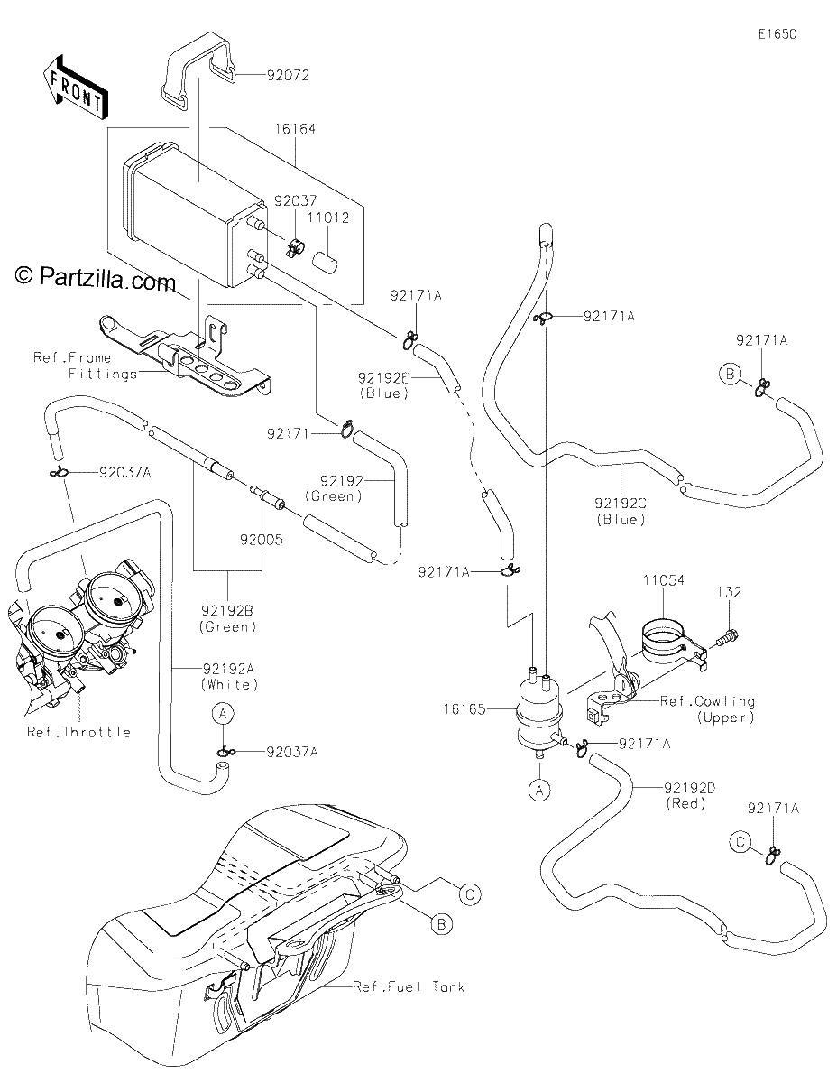 Diagrama de FUEL EVAPORATIVE SYSTEM CA