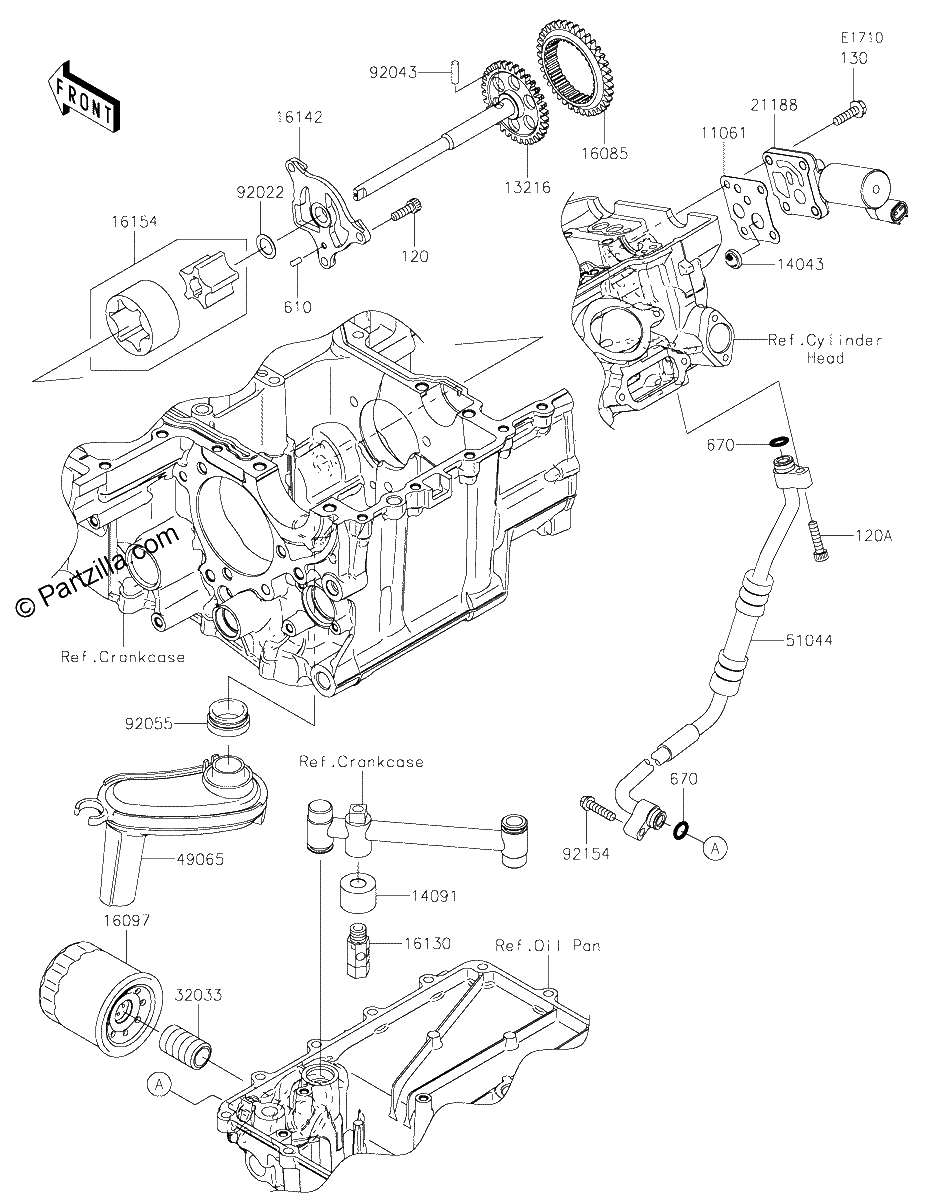 Diagrama de OIL PUMP OIL FILTER