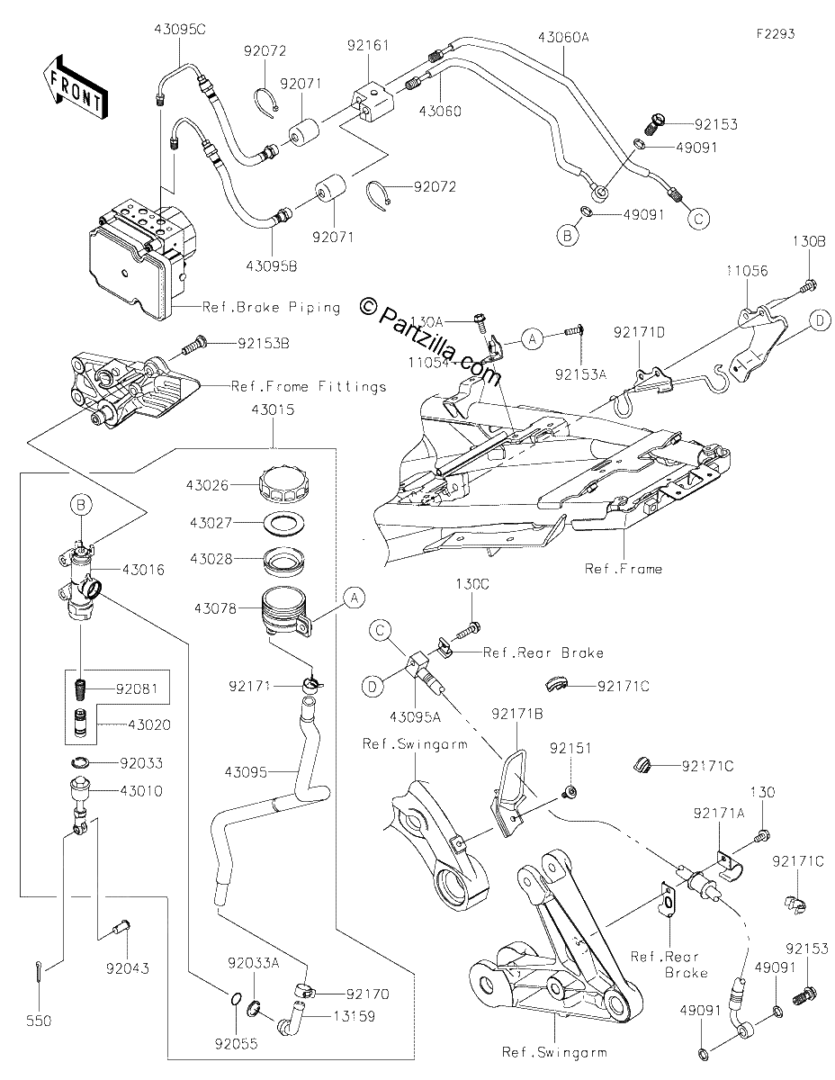 Diagrama de REAR MASTER CYLINDER