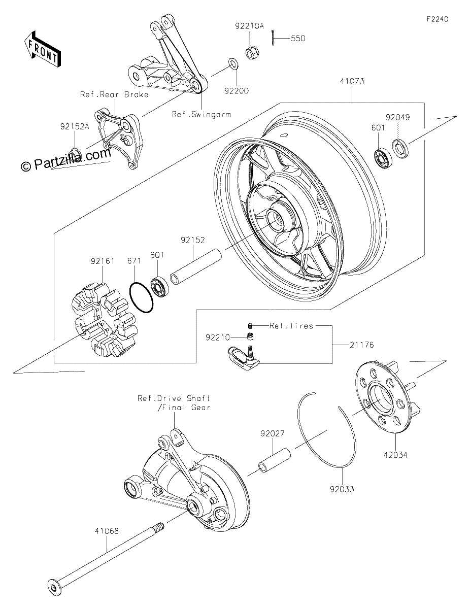 Diagrama de REAR WHEEL CHAIN