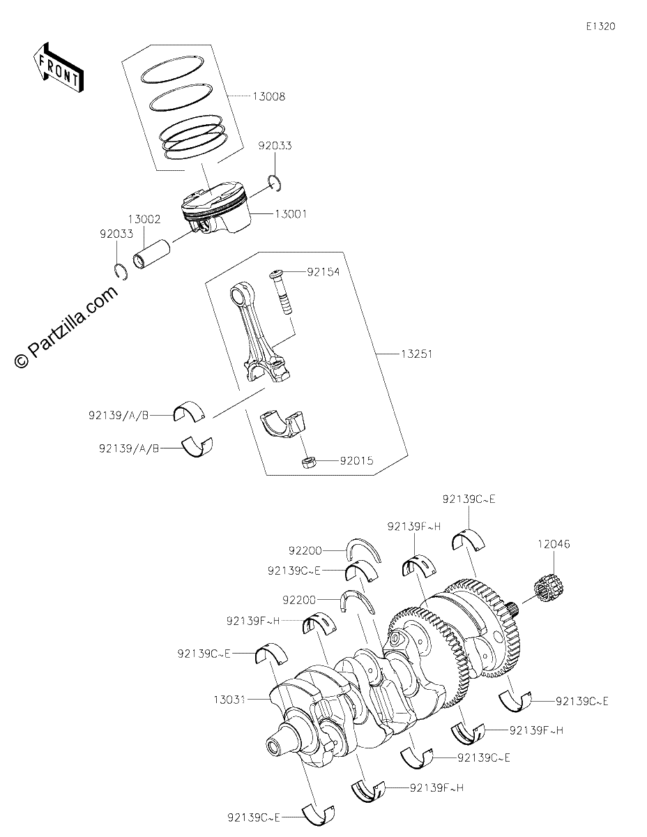 Diagrama de CRANKSHAFT PISTON S