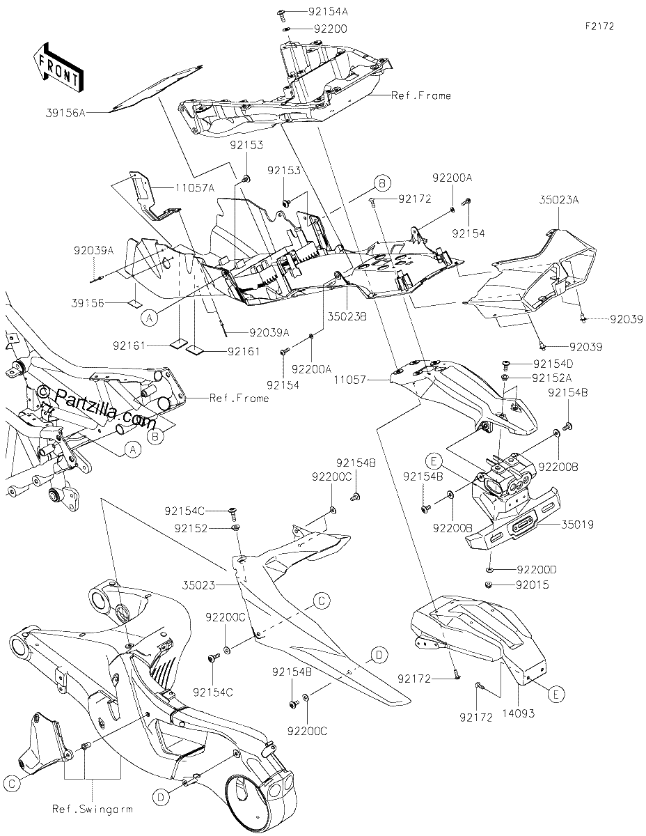 Diagrama de REAR FENDER S