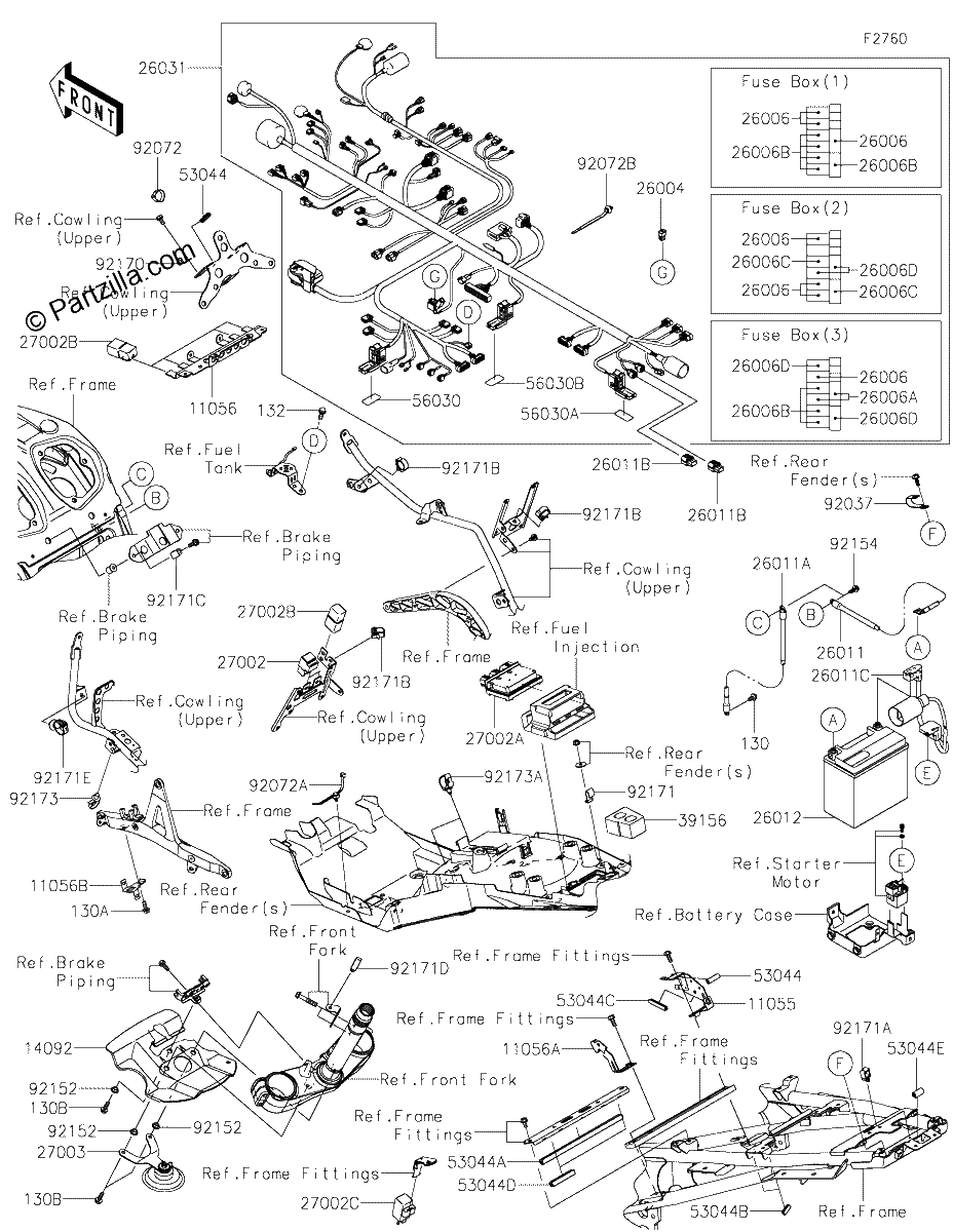 Diagrama de CHASSIS ELECTRICAL EQUIPMENT
