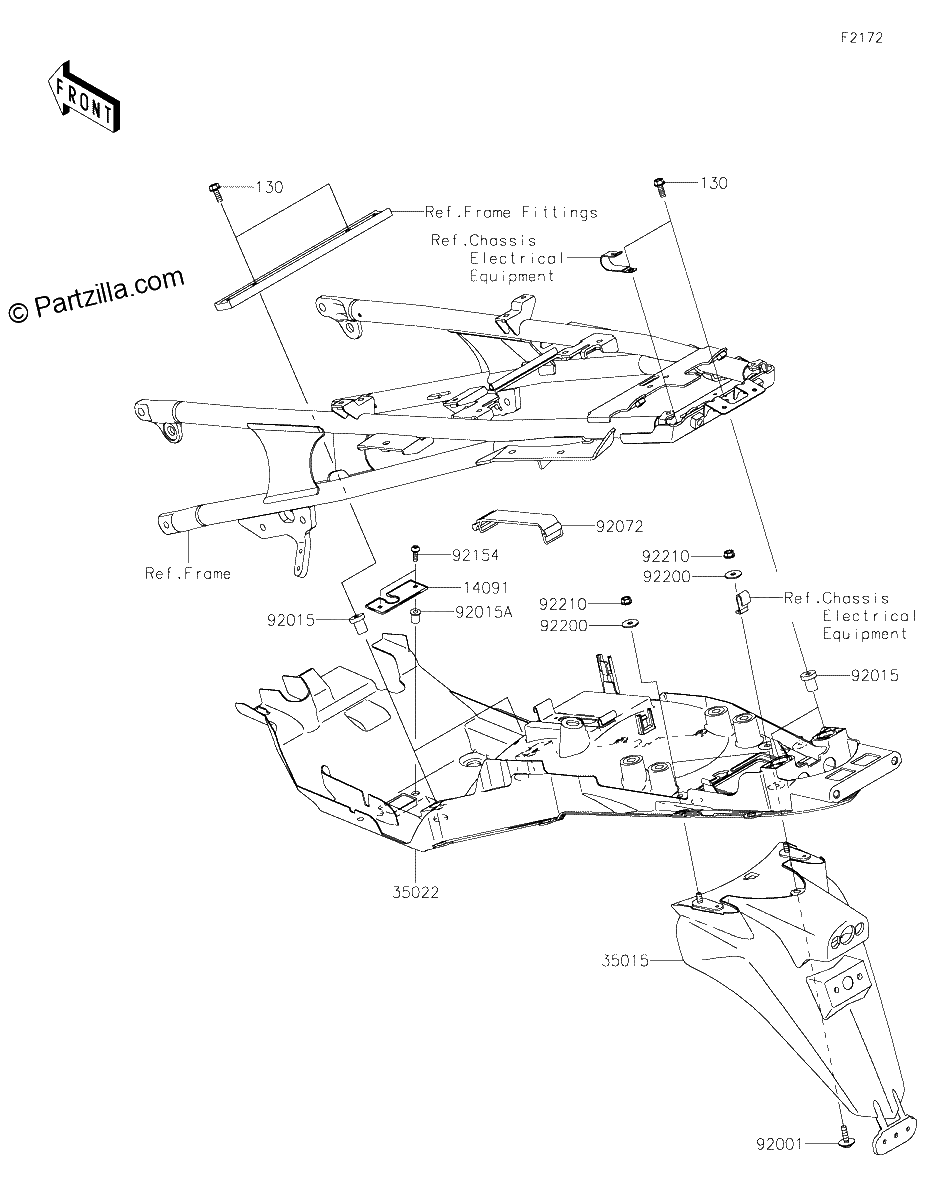 Diagrama de REAR FENDER S