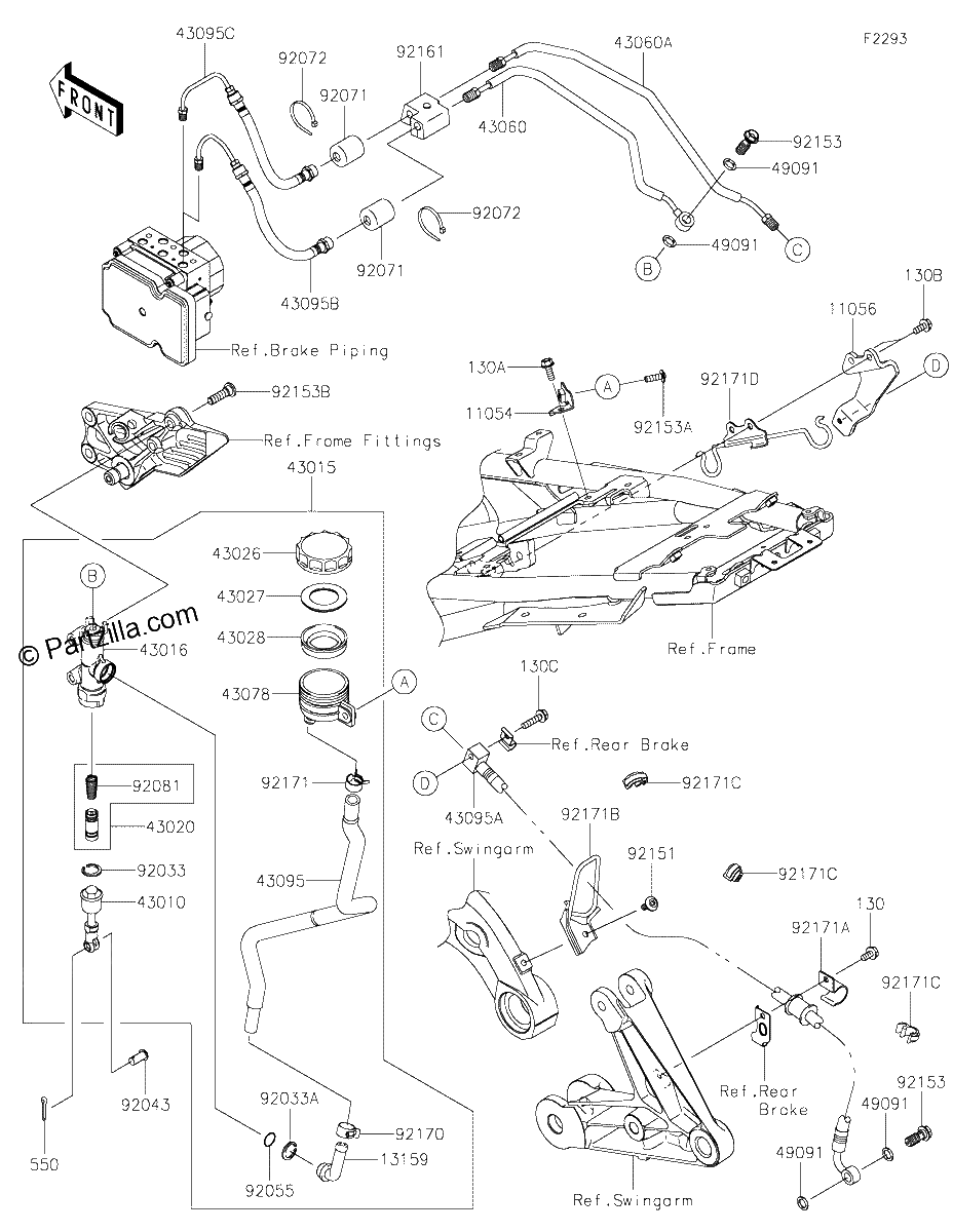 Diagrama de REAR MASTER CYLINDER