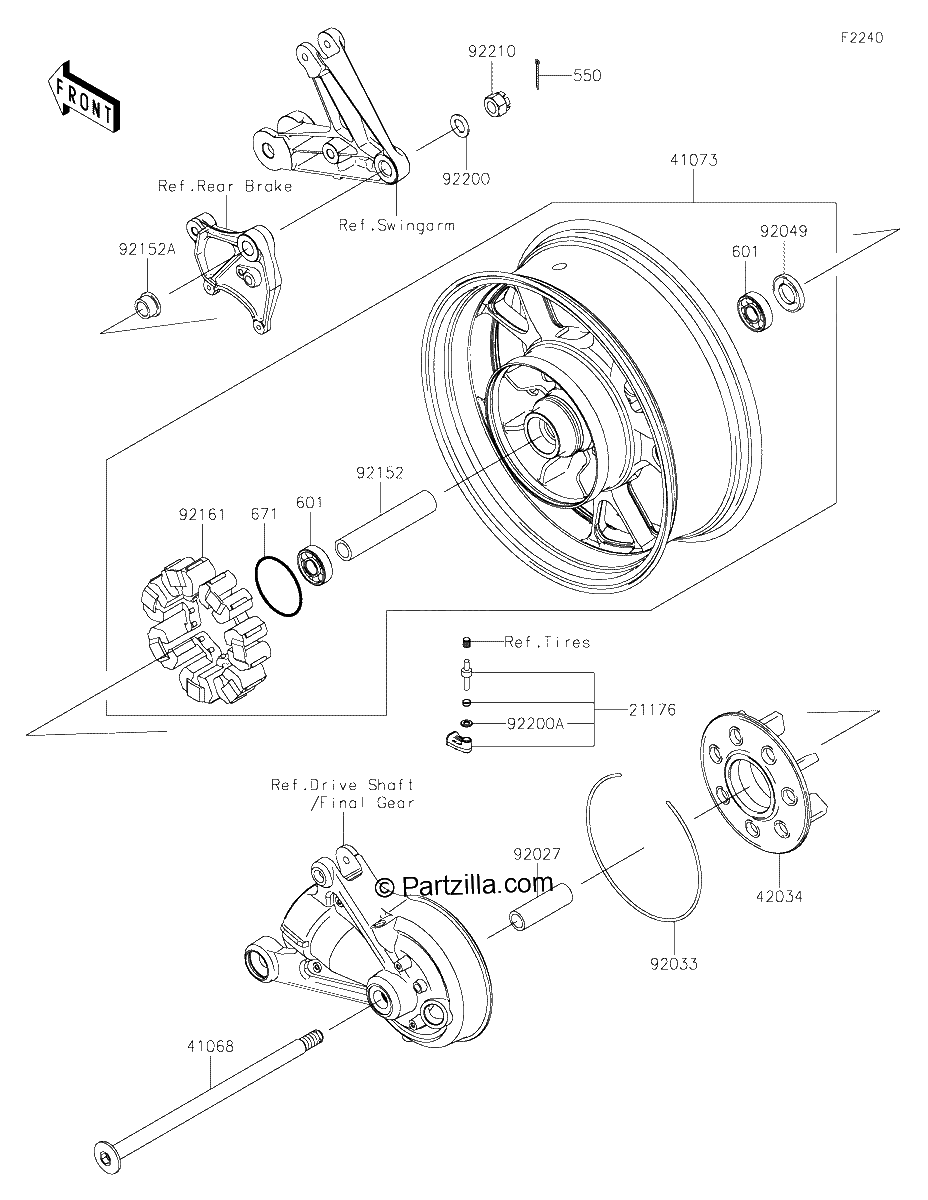 Diagrama de REAR WHEEL CHAIN