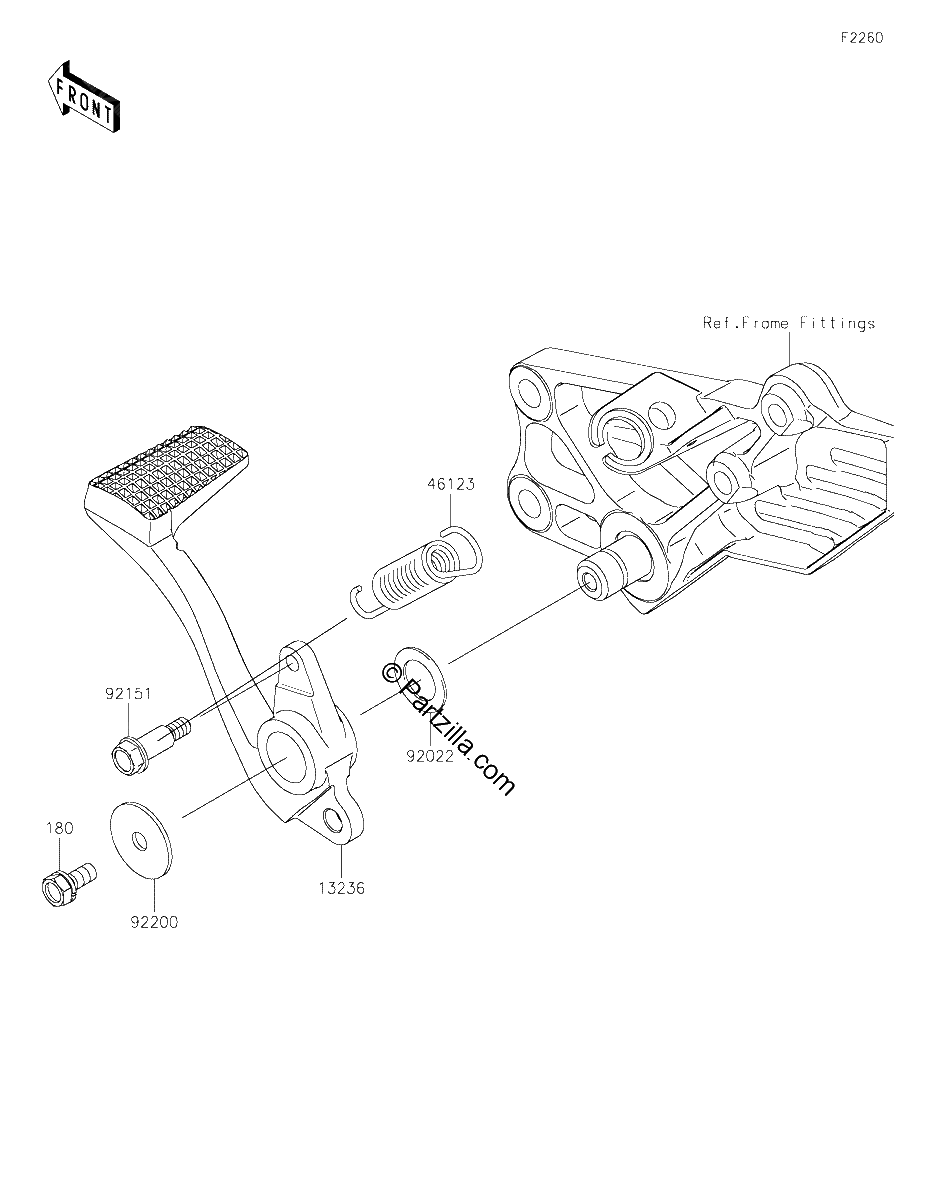 Diagrama de BRAKE PEDAL TORQUE LINK