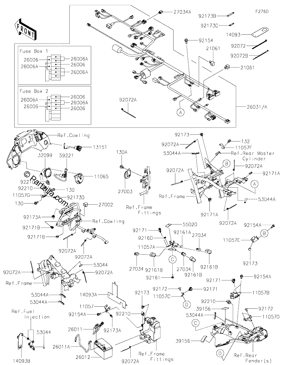 Diagrama de CHASSIS ELECTRICAL EQUIPMENT