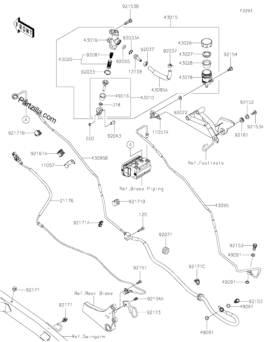 Diagrama de REAR MASTER CYLINDER