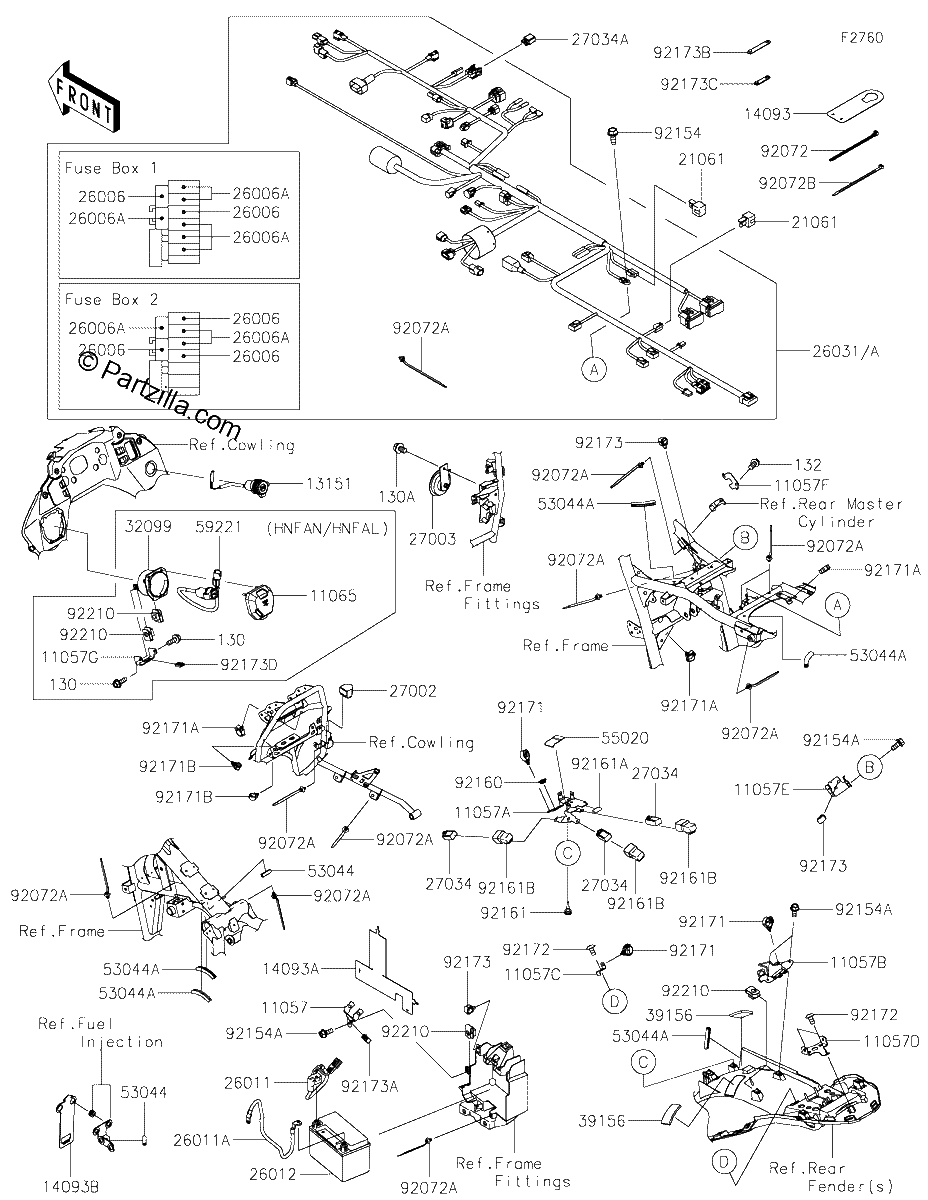Diagrama de CHASSIS ELECTRICAL EQUIPMENT